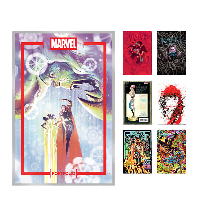 MARVEL PORTFOLIO OF MIKE DEL MUNDO MARVEL UNIVERSE 9 PRINT SET