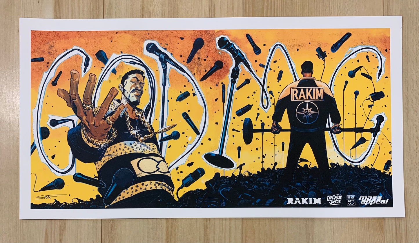 Rakim Artist Proof Print 17” x 9” SIGNED