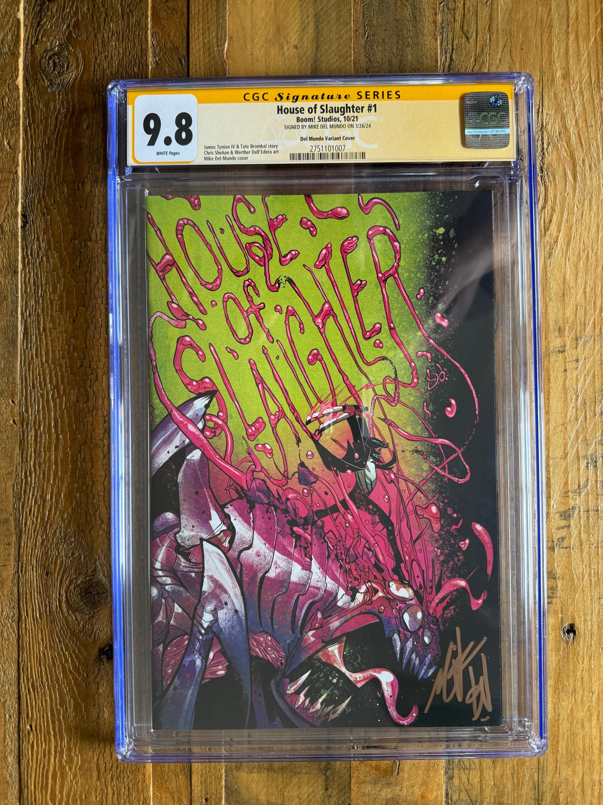 アメコミリーフ オリジナルアート HOUSE OF SLAUGHTER #1 House of Slaughter #1 1:500 Variant CGC Signature Series 9.8