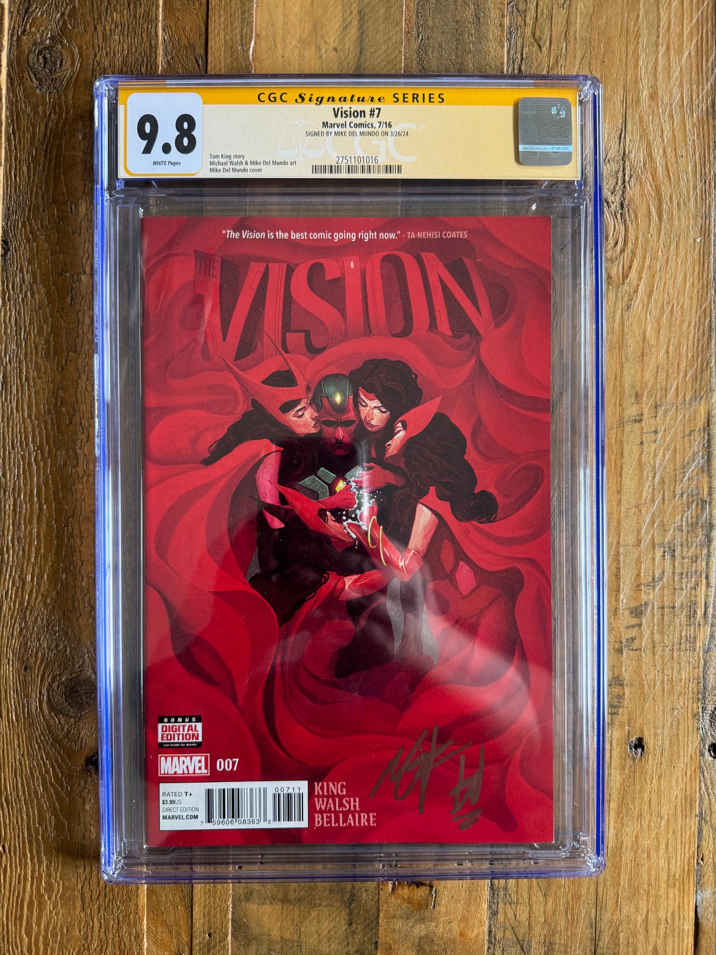 The Vision #7 CGC Signature Series 9.8