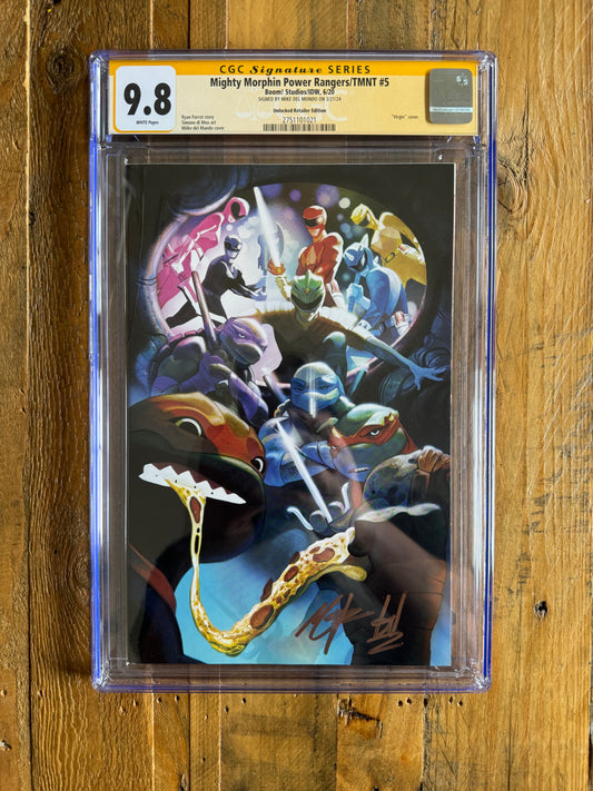 Mighty Morphin Power Rangers / Teenage Mutant Ninja Turtles #5 CGC Signature Series 9.8