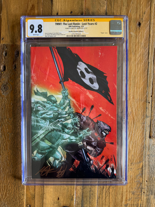 TMNT Last Ronin Lost Years #2 1:100 Virgin Variant CGC Signature Series 9.8 Signed