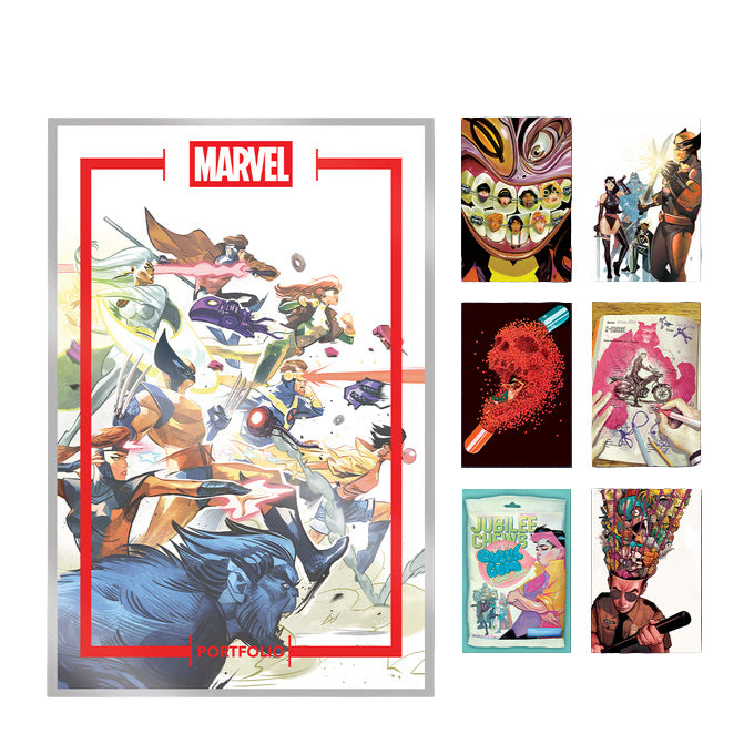 MARVEL PORTFOLIO OF MIKE DEL MUNDO X-MEN 9 PRINT SET