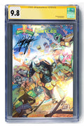 Mighty Morphin Power Rangers Teenage Mutant Ninja Turtles II #1 Metalhead Foil Variant CGC Signature Series 9.8 Signed