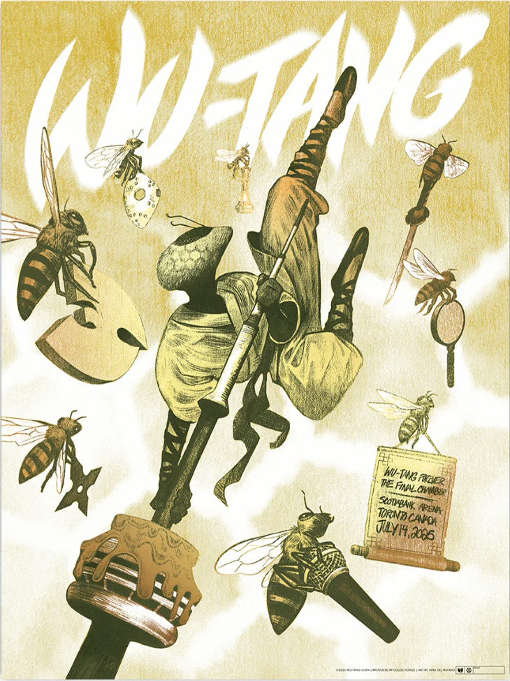 Wu-Tang Clan Toronto 18" x 24" Foil Poster Signed by Mike Del Mundo