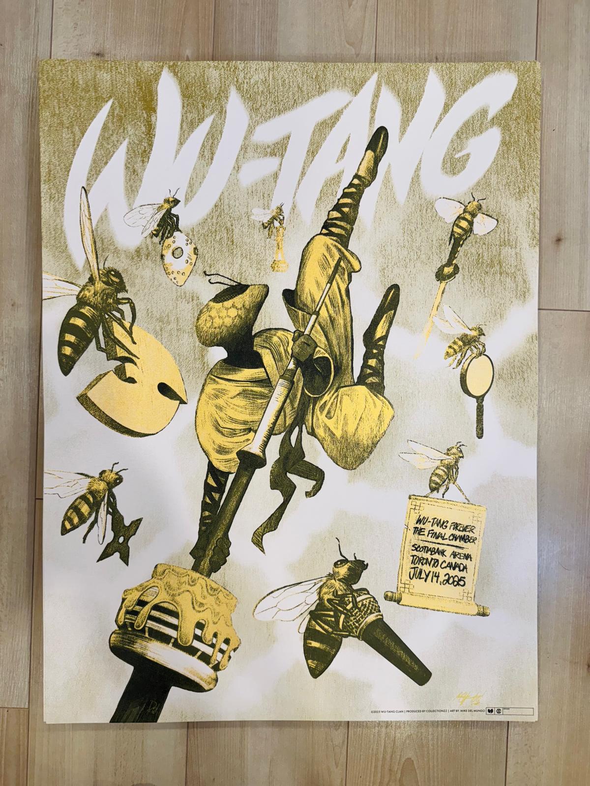 Wu-Tang Clan Toronto 18" x 24" Foil Poster Signed by Mike Del Mundo