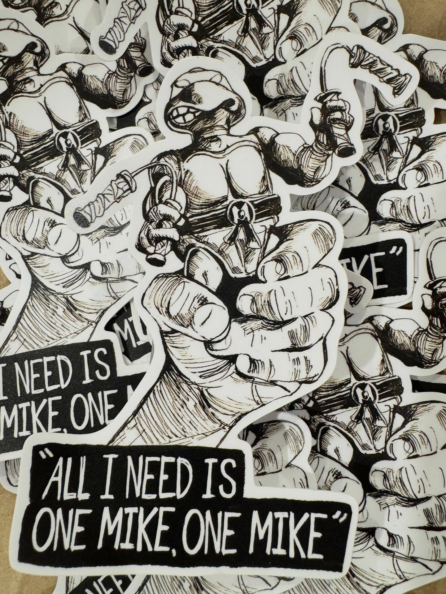 One Mike Black and White XL Variant Sticker