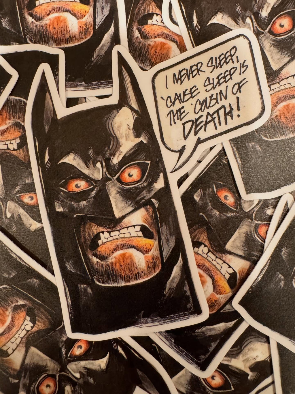 Never Sleep Batman Sticker