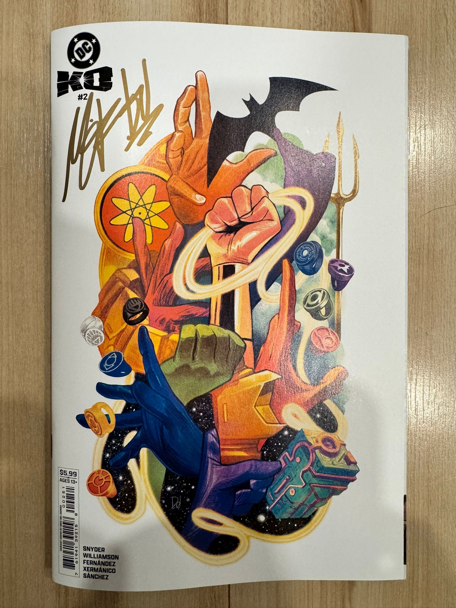 DC K.O. #2 VARIANT SIGNED BY MIKE DEL MUNDO
