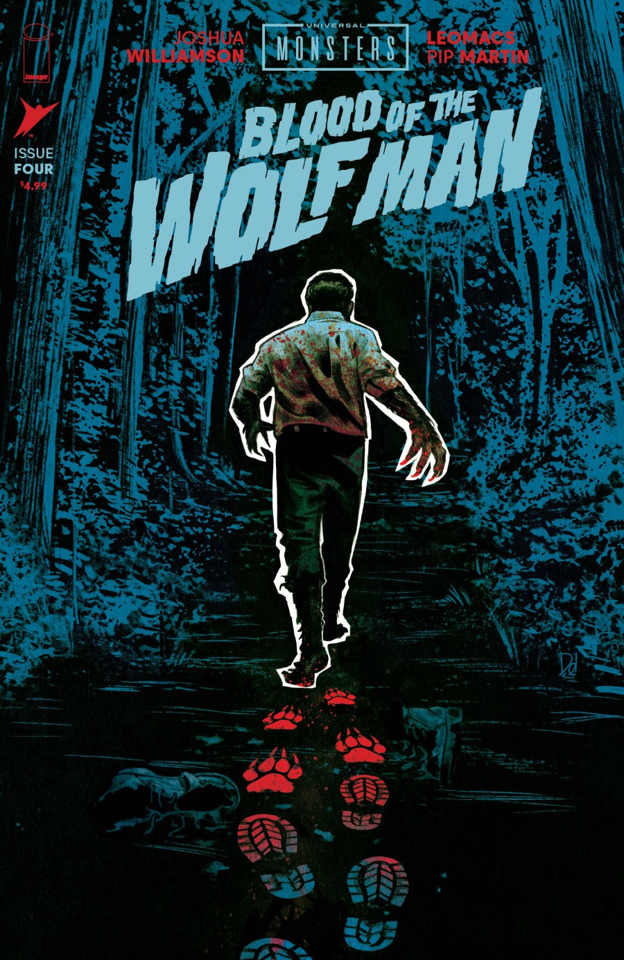 UNIVERSAL MONSTERS BLOOD OF THE WOLF MAN #4 COVER B SIGNED BY MIKE DEL MUNDO