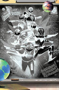 Mighty Morphin #13 Del Mundo Black & White Variant Signed