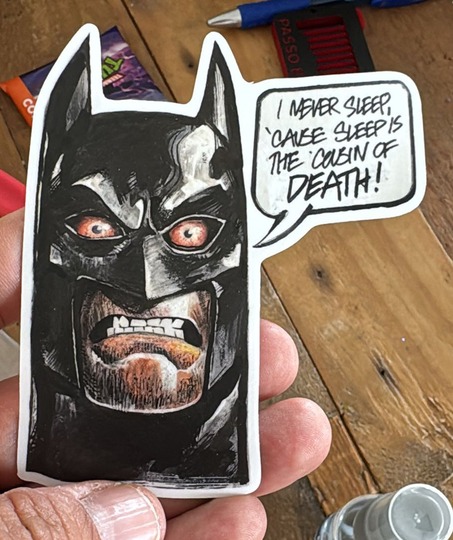 Never Sleep Batman Sticker