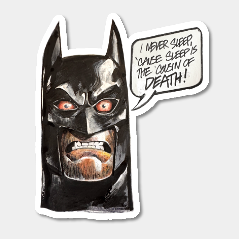 Never Sleep Batman Sticker