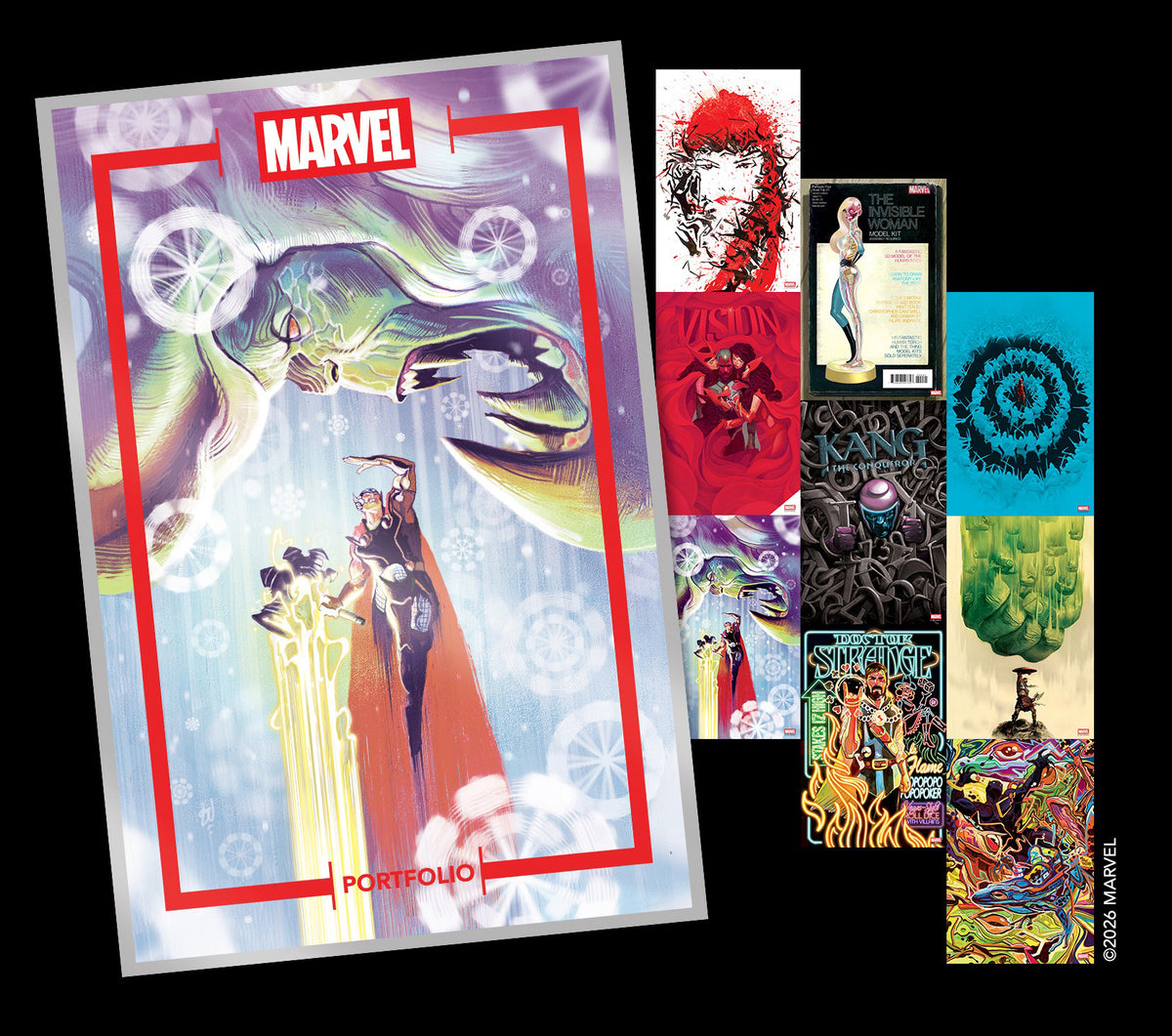 MARVEL PORTFOLIO OF MIKE DEL MUNDO MARVEL UNIVERSE 9 PRINT SET